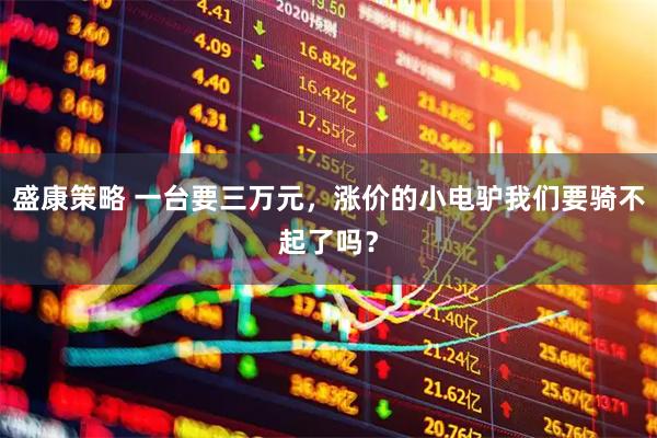 盛康策略 一台要三万元，涨价的小电驴我们要骑不起了吗？